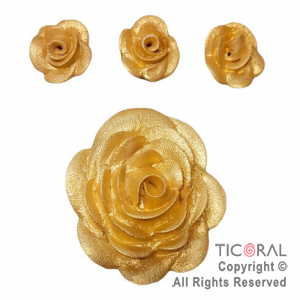 ADORNO BOUQUET ROSAS ORO AZUCAR X 4